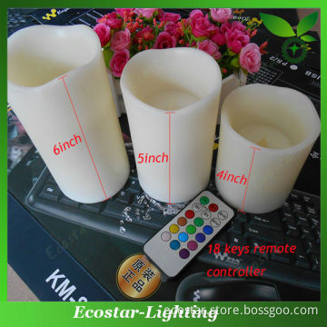 White LED Wax Candles with Controller